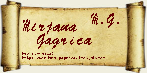 Mirjana Gagrica vizit kartica